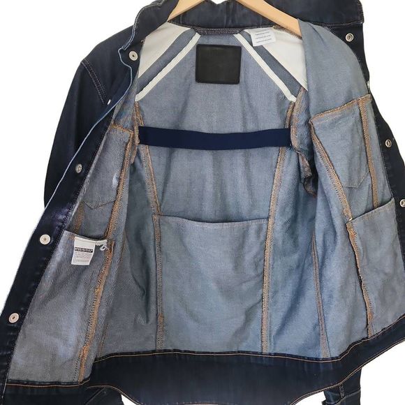Levi's Commuter Denim Moto Cycling Biking Trucker Jacket Men's Size Small  - Picture 4 of 10